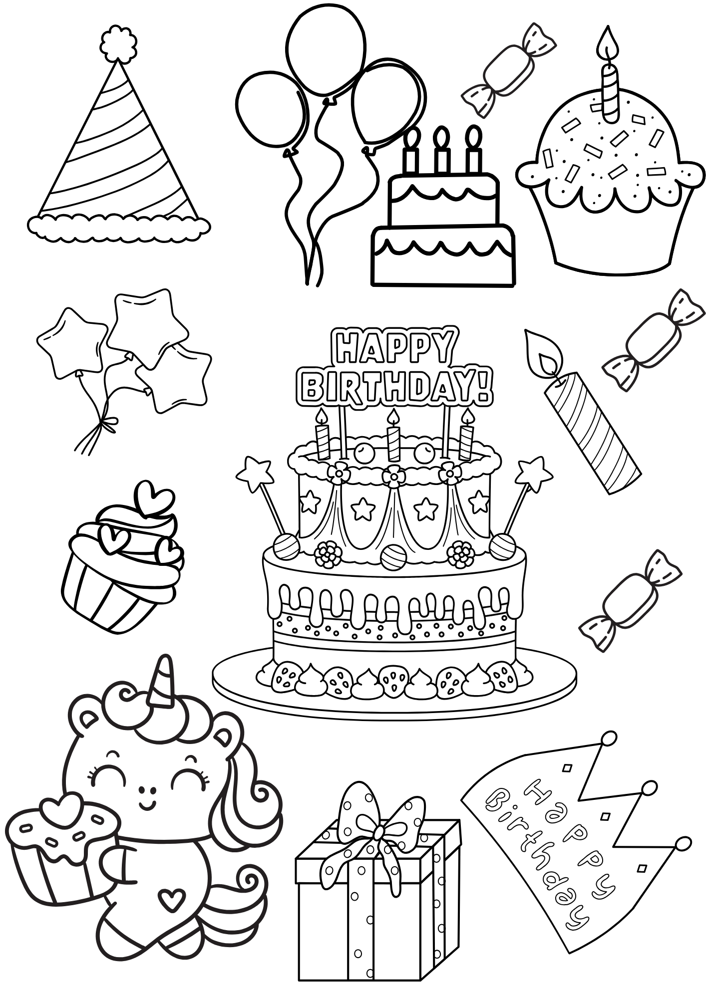 cake coloring Craft - ThePaperCraft