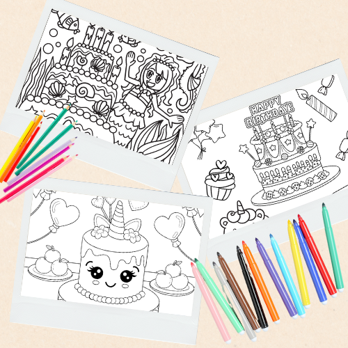 cake coloring Craft - ThePaperCraft